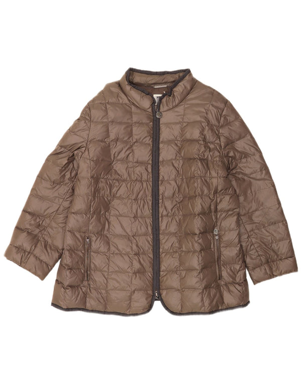 Giacca imbottita da donna Perte by Krizia UK 22 3XL Poliammide marrone
