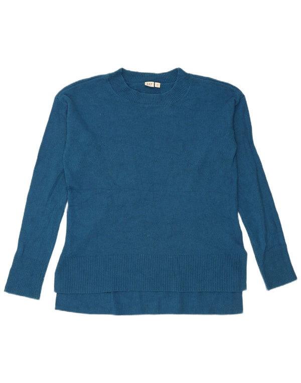 Gap Pulover supradimensionat pentru femei cu decolteu triplu UK 6 XS Blue Nylon