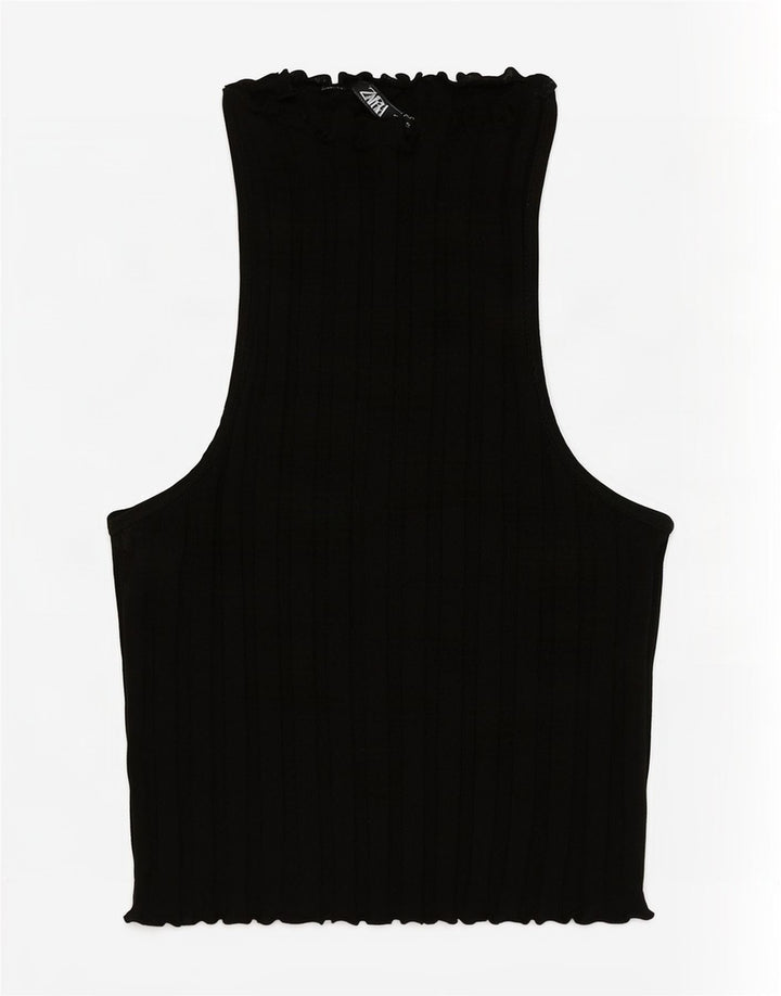 Zara Γυναικείο Γιλέκο Τοπ UK 8 Small Black