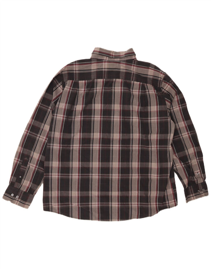DOCKERS Mens Shirt Size 17 1/2 XL Black Check Cotton