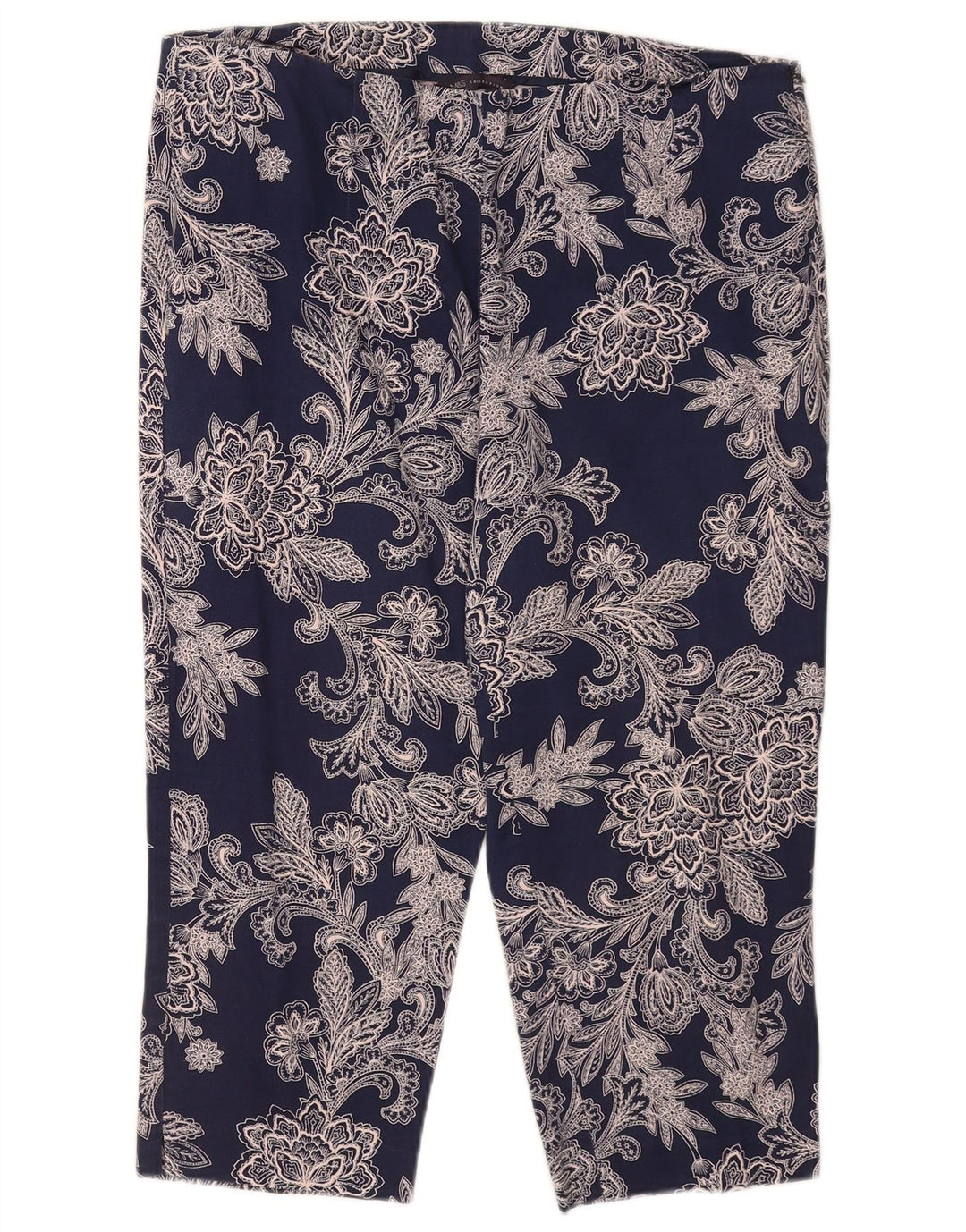 Marks & Spencer kvinders abstrakt mønster capri bukser UK 16 Large W34 L19