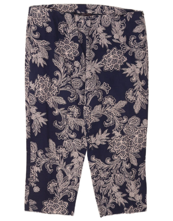 Marks & Spencer Damen-Caprihose mit abstraktem Muster, UK 16, Größe L W34 L19