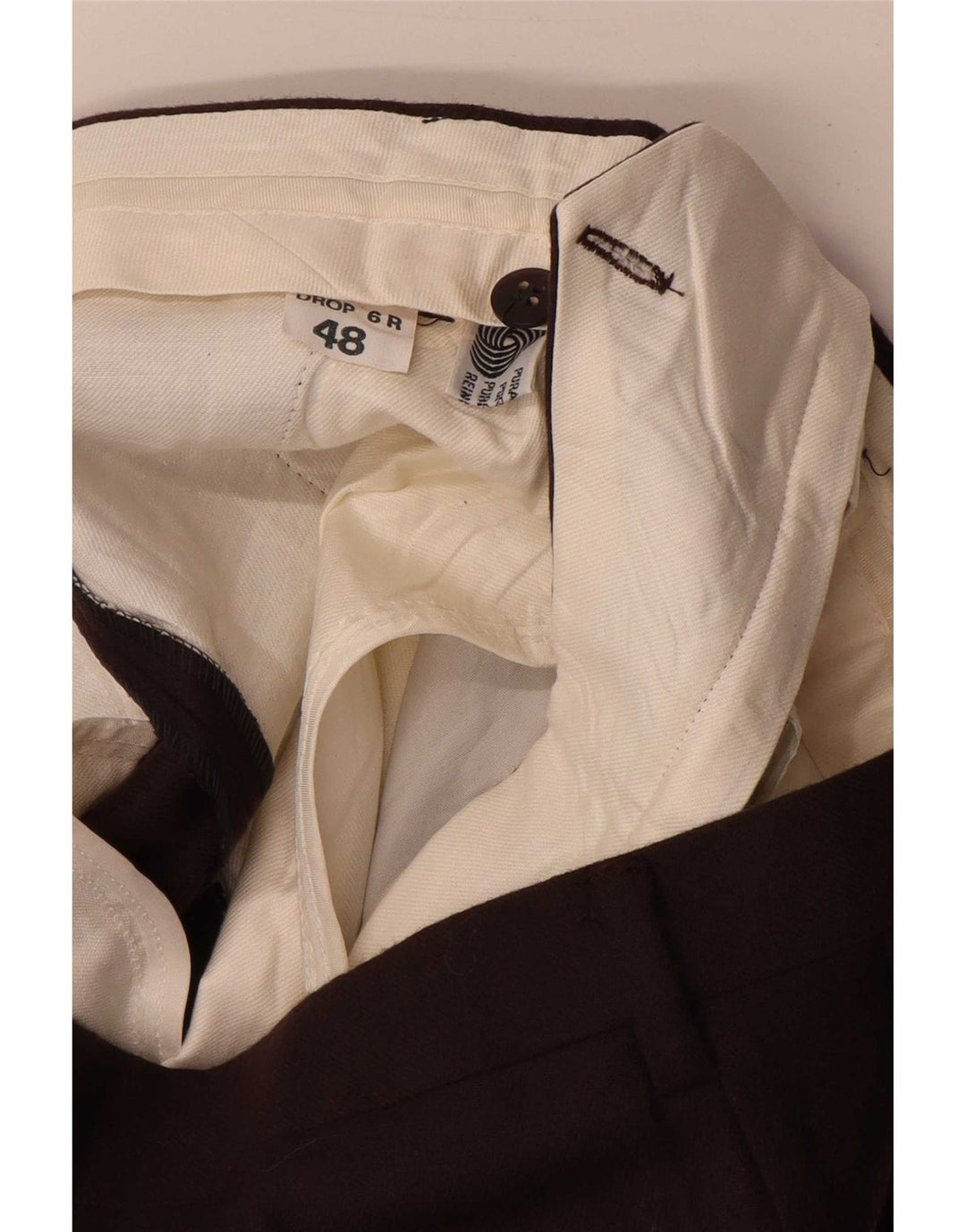 Vintage Mens Pegged Suit Trousers IT 48 Medium W32 L34 Brown