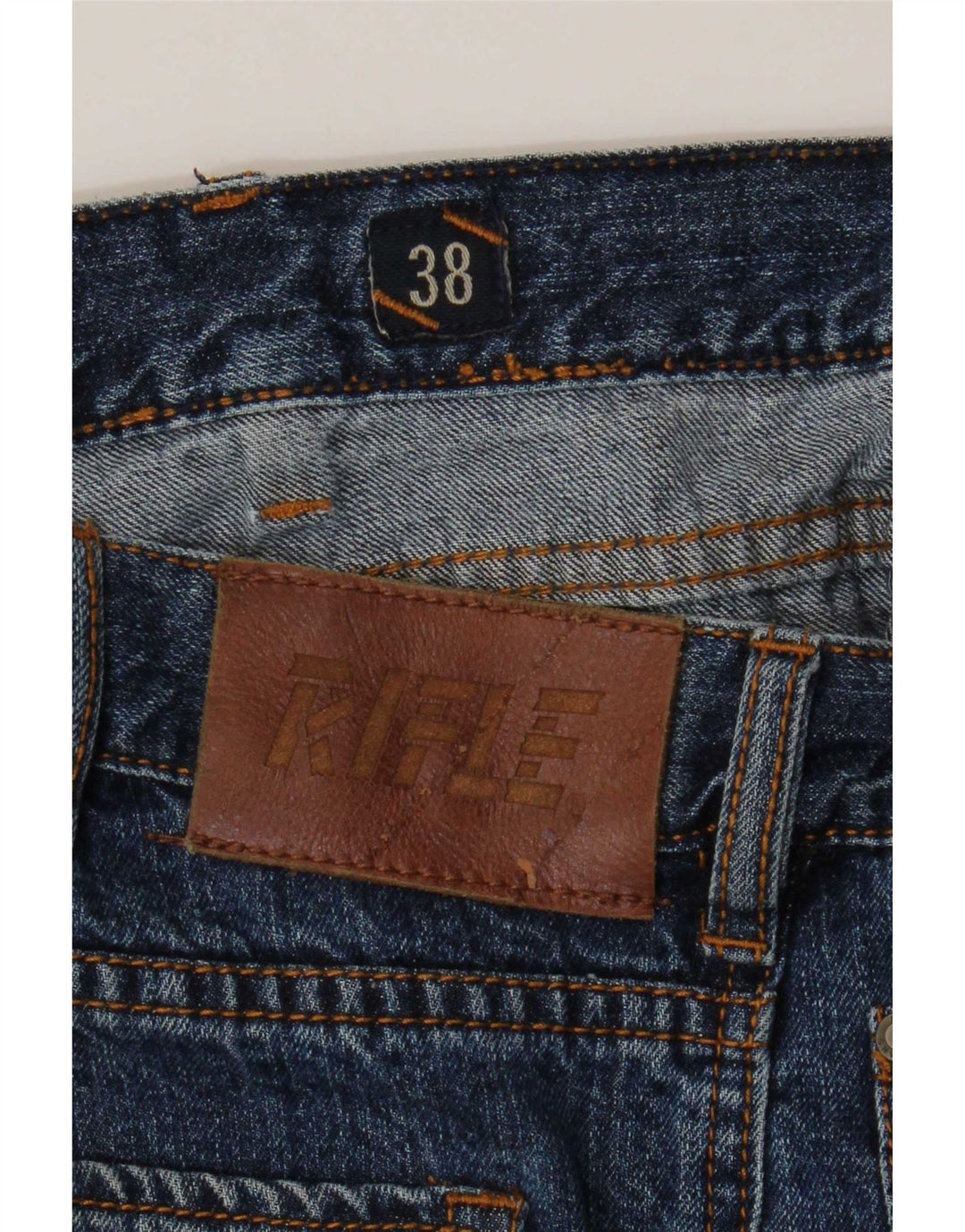 Rifle Mens Straight Jeans W38 L33 Blue