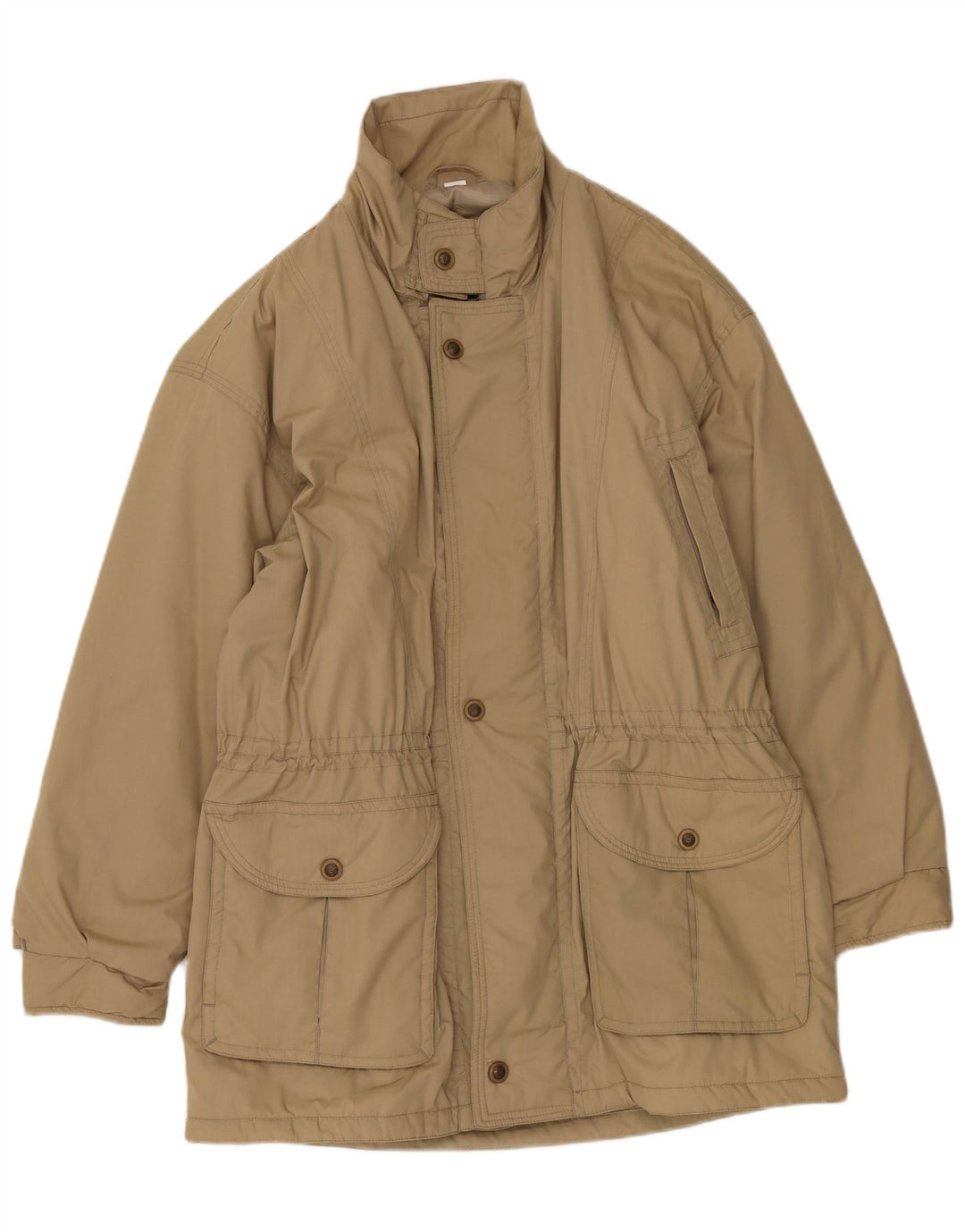 VINTAGE Mens Utility Jacket IT 48 Medium Beige Polyester