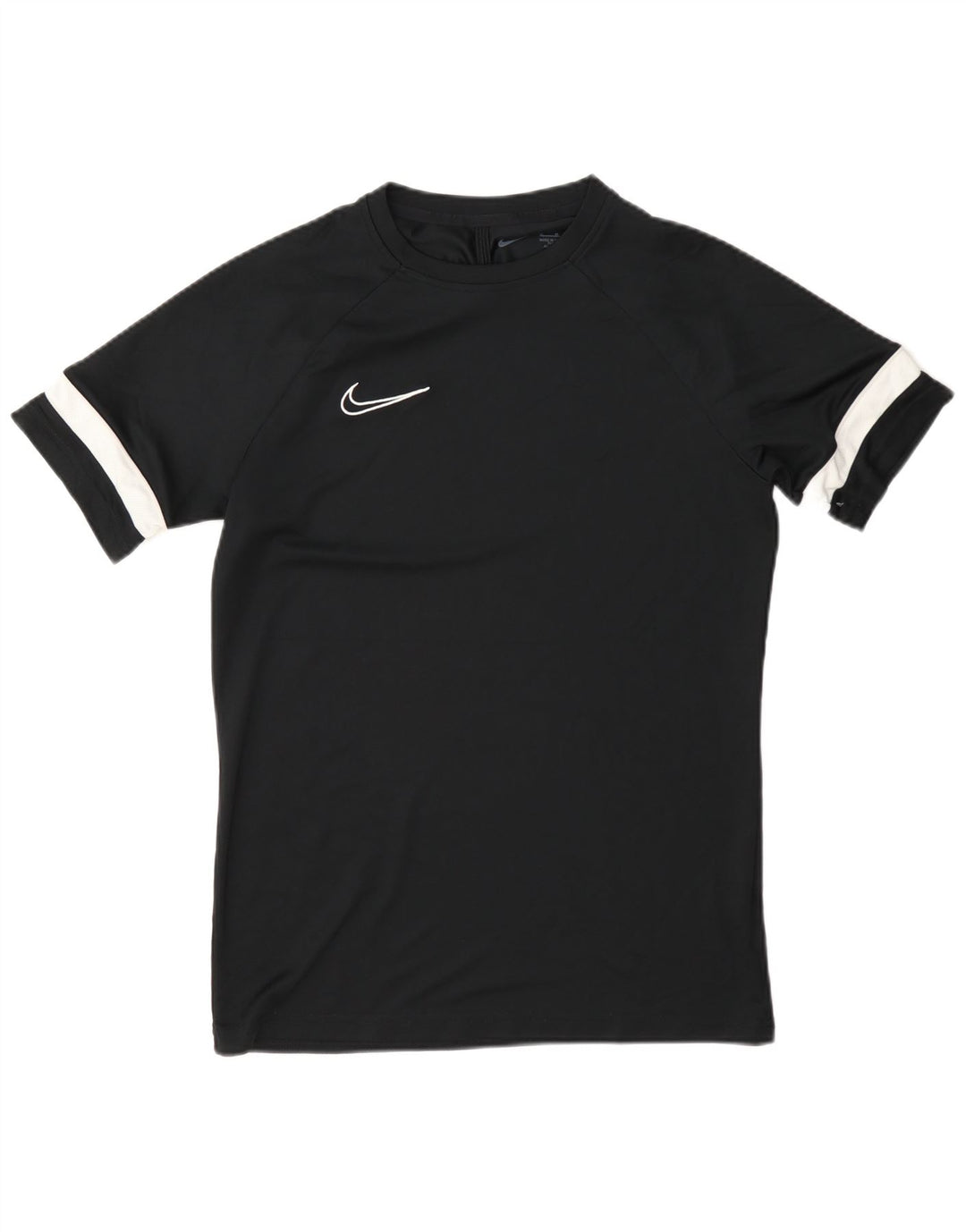 Camiseta masculina Nike Dri Fit Top médio preto colorblock poliéster