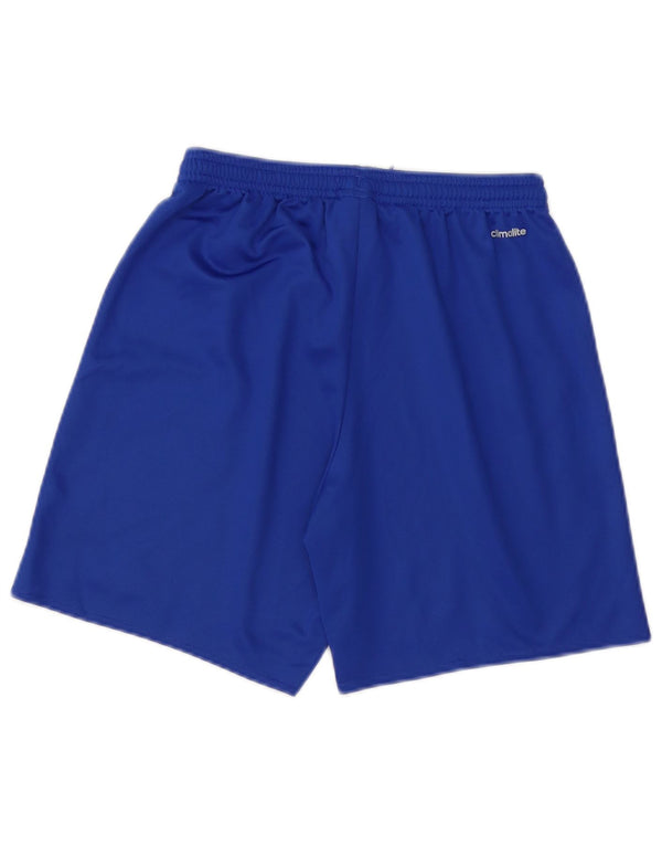 Pantaloncini sportivi Adidas Climalite da ragazzo 13-14 anni in poliestere blu