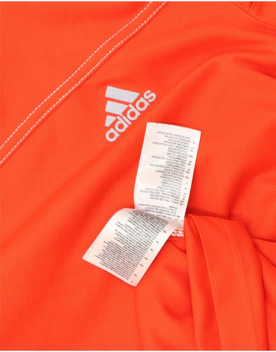 Adidas Mens T-Shirt Top Medium Orange Polyester