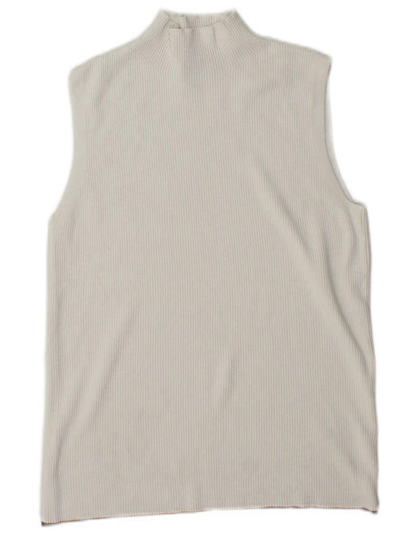 Marks & Spencer Débardeur pour femme UK 14 Large Blanc Viscose