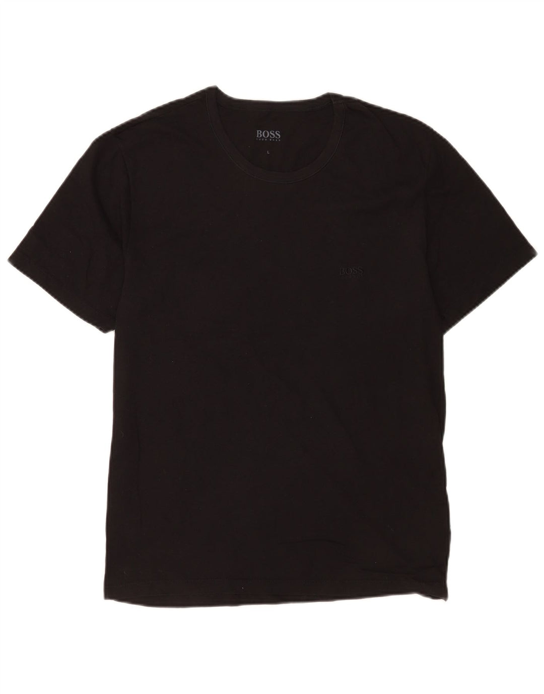 Hugo Boss Herre T-Shirt Top Stor Sort Bomuld