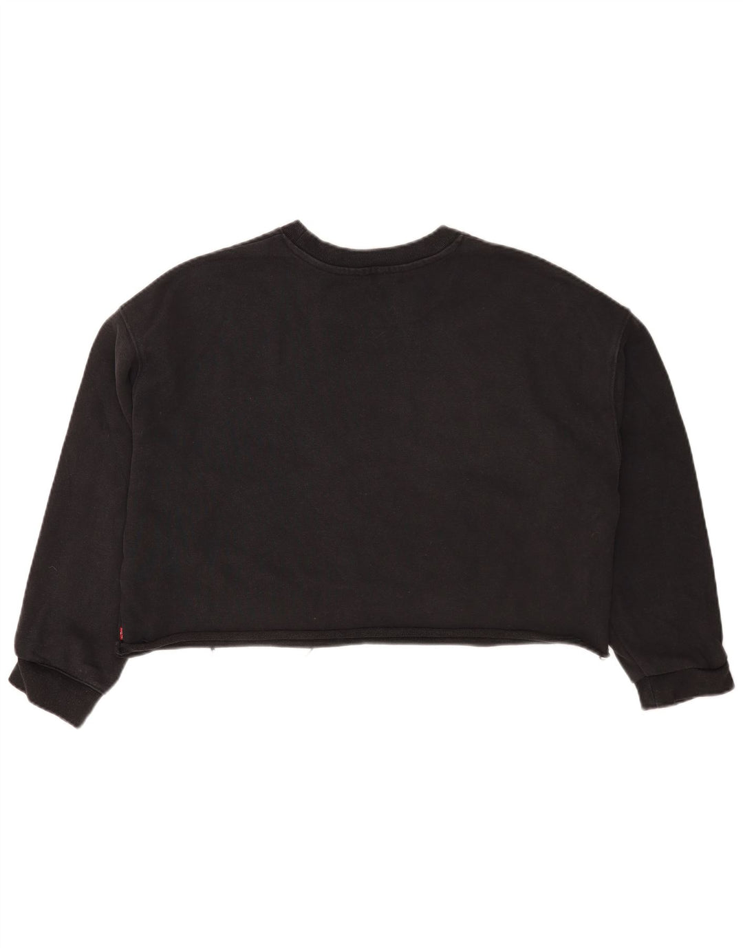 Levi's Damen Crop Oversized Sweatshirt Pullover UK 16 Large Grau gestreift