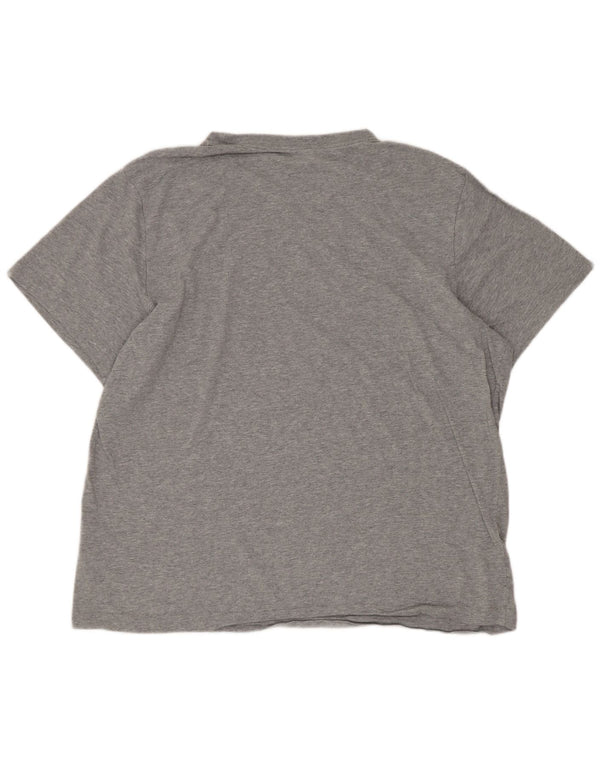 Nike Mens Regular T-Shirt Top Large Gris Coton