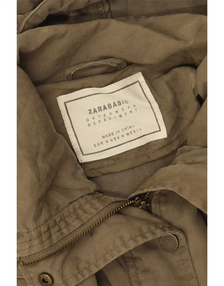 Zara Mujer Parka Extragrande Con Capucha UK 40 Medium Khaki