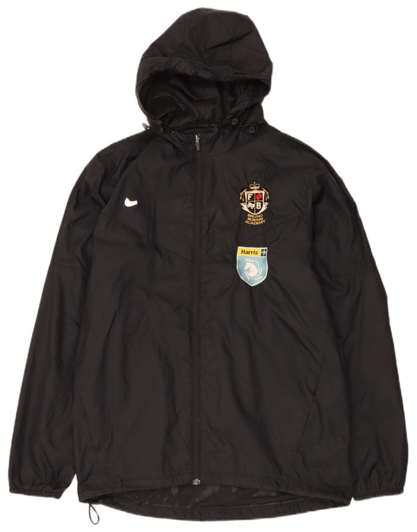 Nike Mens Hooded Rain Jacket UK 38 Medium Black Nylon
