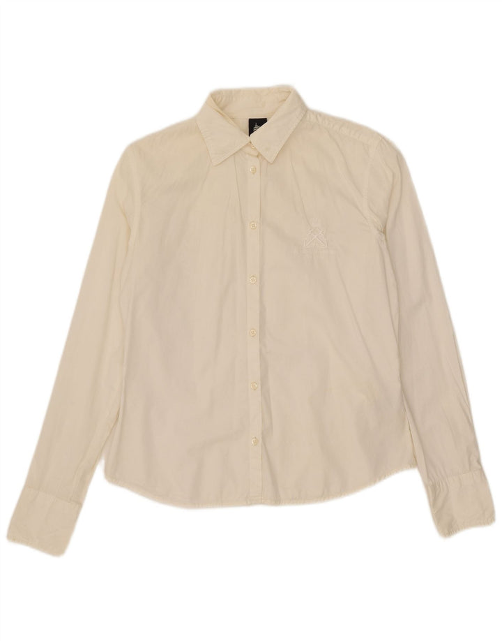 Marina Yachting Womens Shirt UK 14 Medium Off White Cotton
