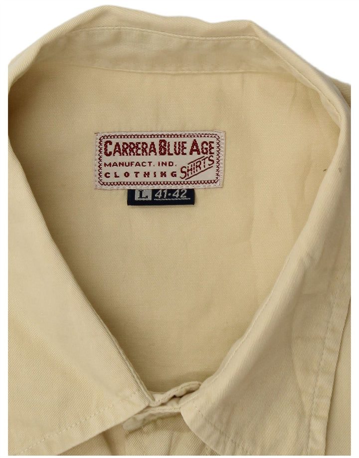 Carrera Mens Shirt Size 41/42 Large Beige
