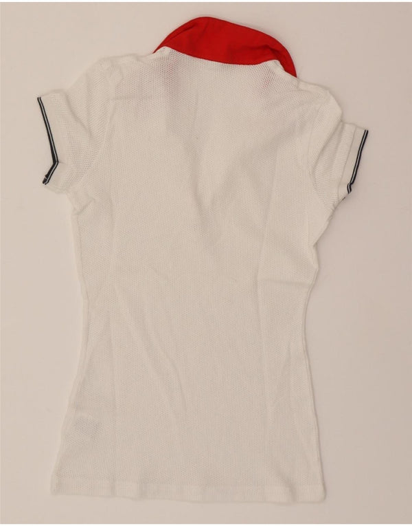 COLMAR Womens Polo Shirt UK 14 Large White Cotton