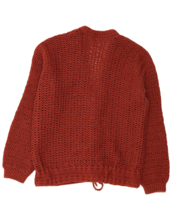 Vintage Womens Cardigan Sweater UK 16 Large Brown