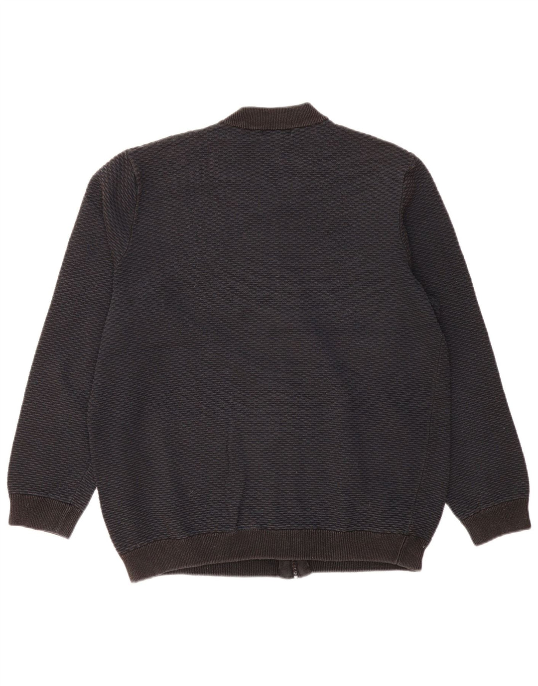 Marks & Spencer Herre cardigan sweater med fuld lynlås 2XL sort bomuld