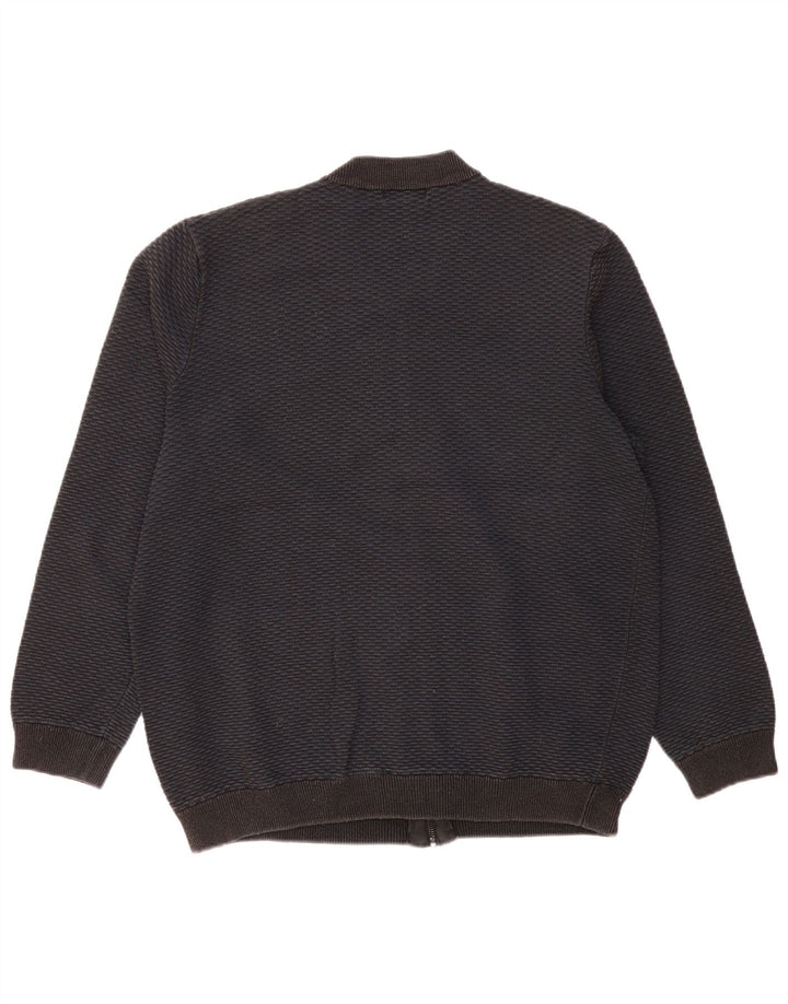 Marks & Spencer Herre cardigan sweater med fuld lynlås 2XL sort bomuld