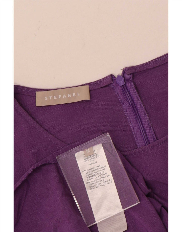 Rochie maxi supradimensionată pentru femei Stefanel UK 14 Medium Purple Lyocell