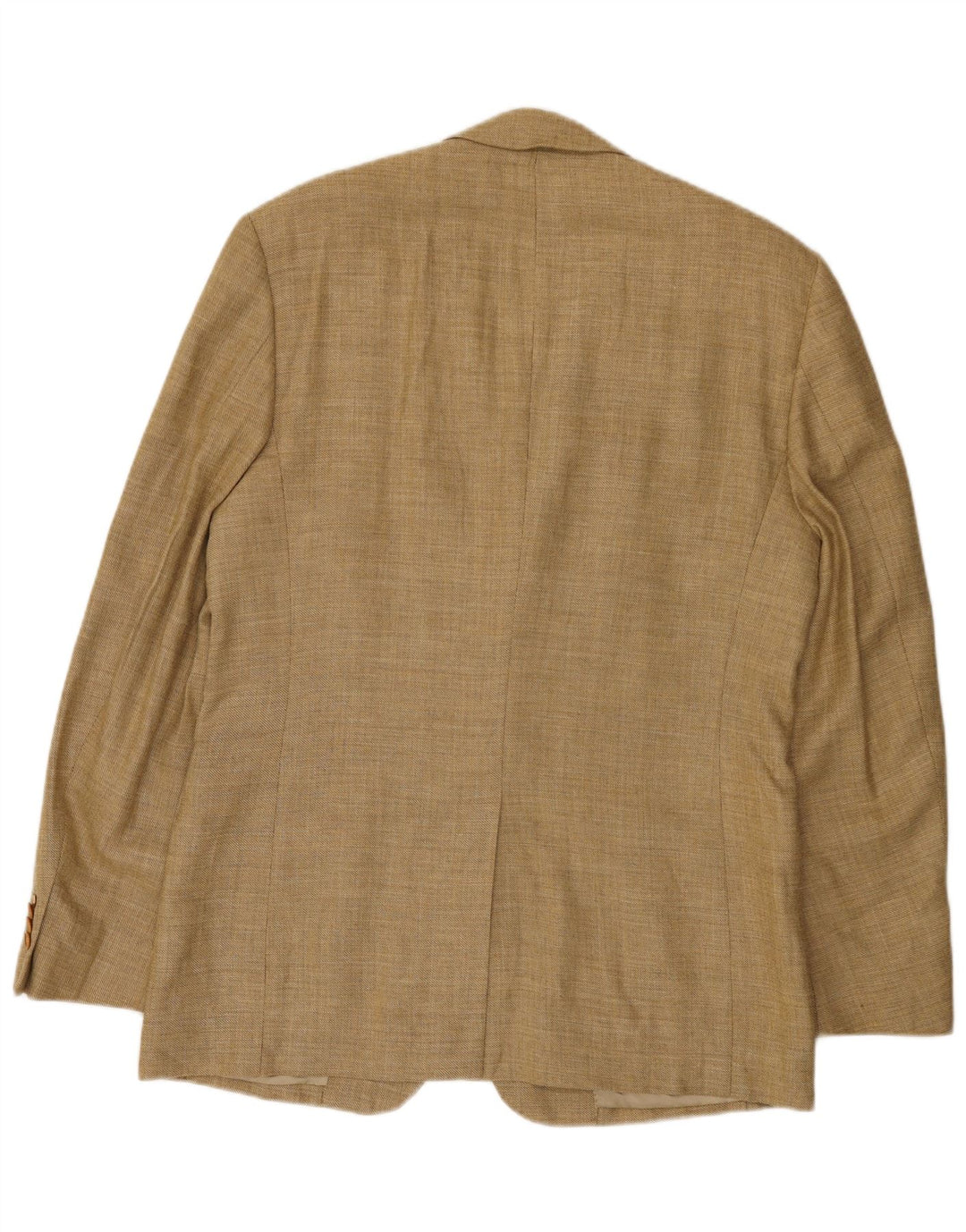 ZARA Mens 3 Button Blazer Jacket EU 52 Large Beige Rayon