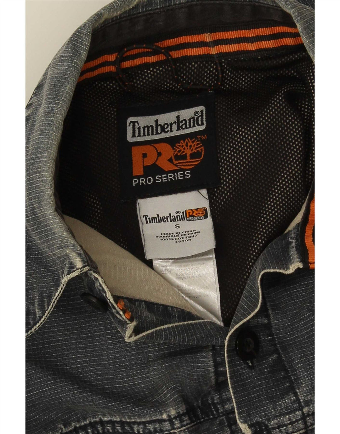 Camicia da lavoro da uomo Timberland piccola in cotone blu navy