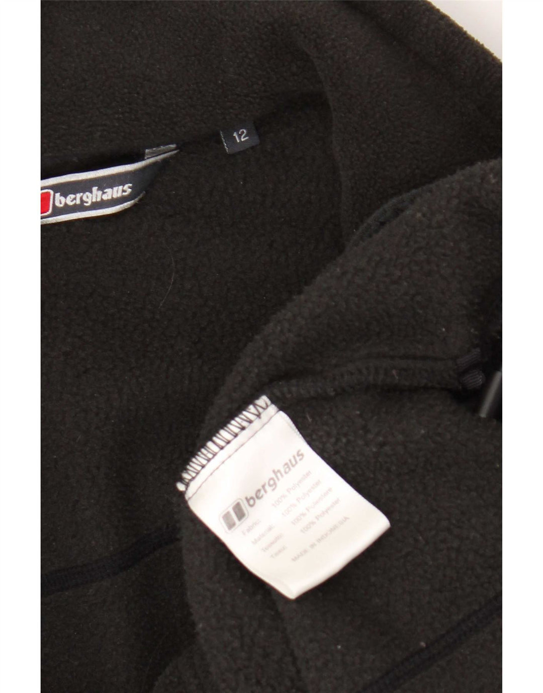 Berghaus Dame Liner Fleece Jakke UK 12 Medium Sort Polyester