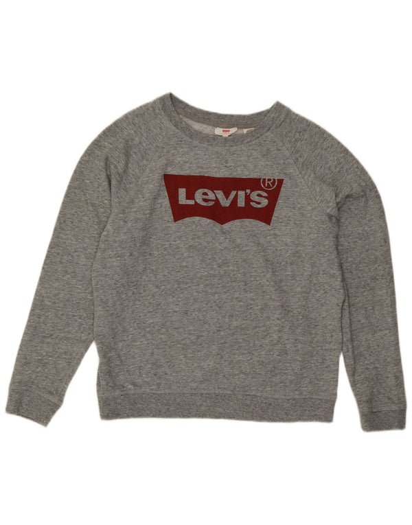 Pulover Levi's pentru damă cu grafică, UK 16, mare, bumbac cu pete gri