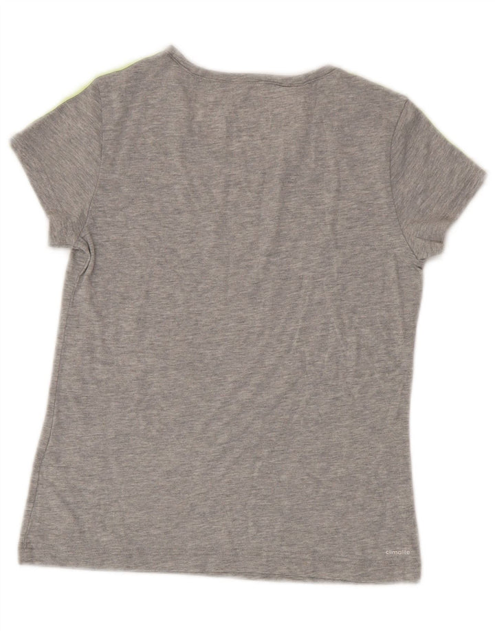Adidas Boys Climalite T-Shirt Top 11-12 År Grå Polyester