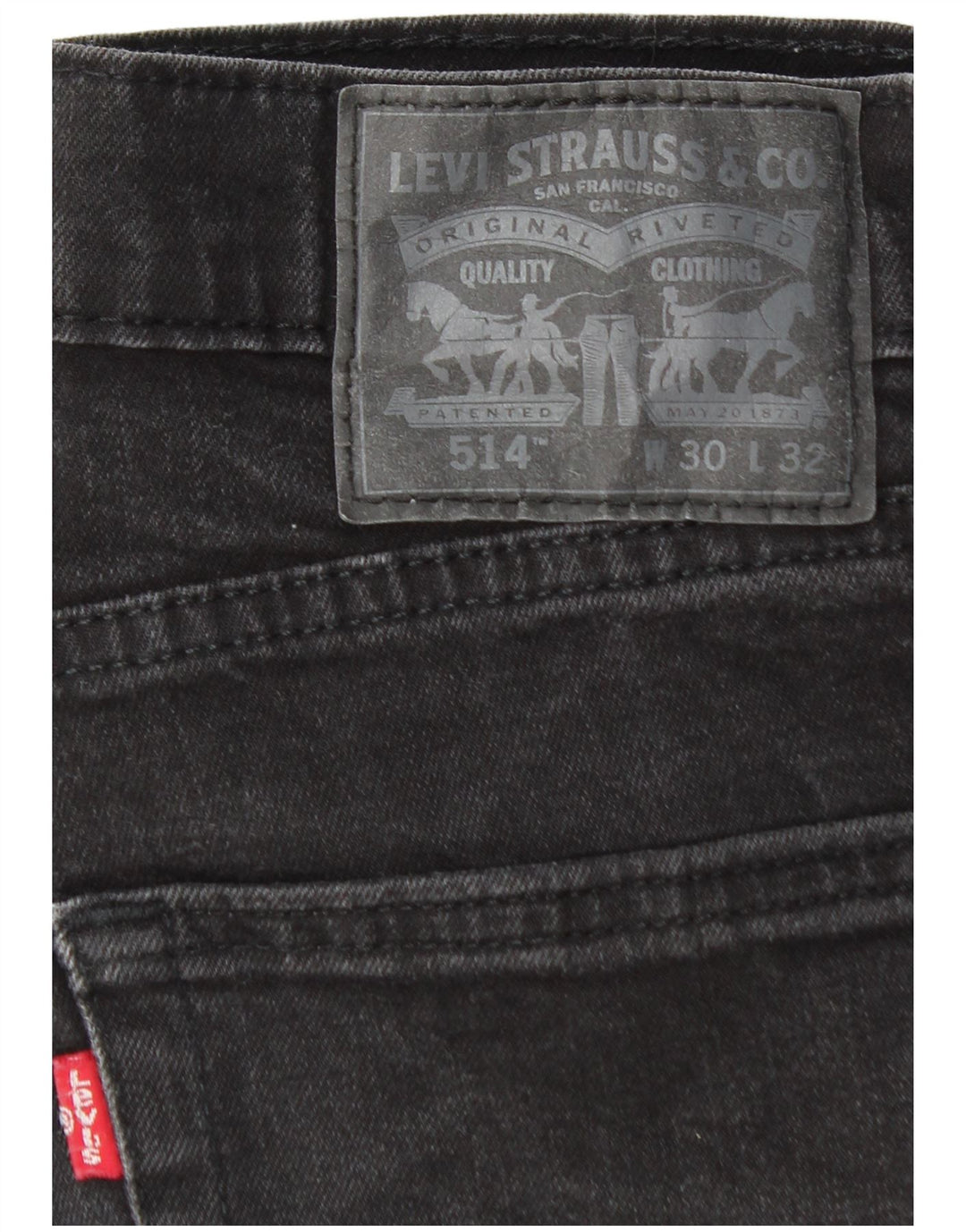 Levi's Herre 514 Straight Jeans W30 L30 Sort Bomuld