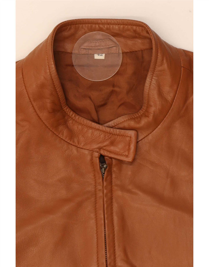 Винтажная женская кожаная куртка IT 42 Medium Brown