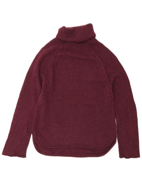 Jigsaw - Jersey con cuello vuelto para mujer, talla 6, XS, lana burdeos