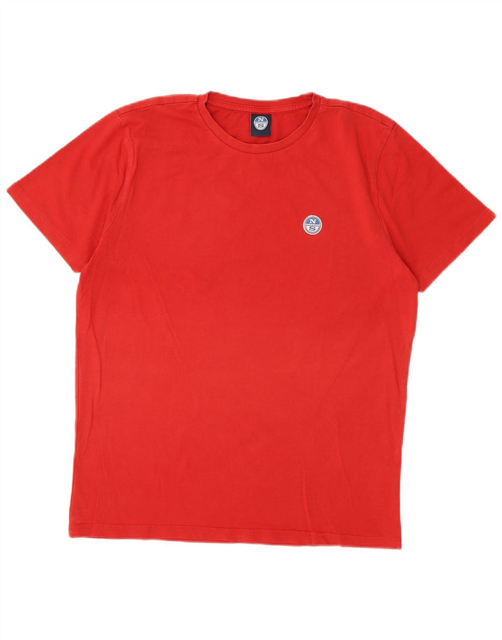 North Sails Herren-T-Shirt aus mittelroter Baumwolle