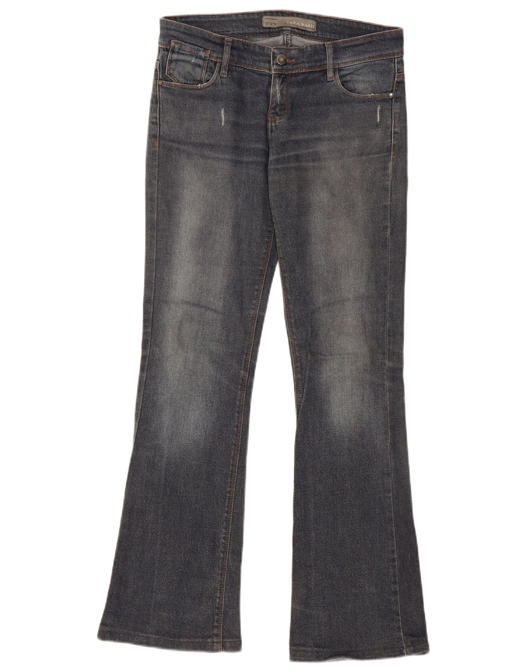 Женские расклешенные джинсы Zara EU 38 Small W28 L31 Темно-синие
