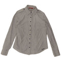 Camisa Carrera Mulher UK 12 Médio Listrado Cinza