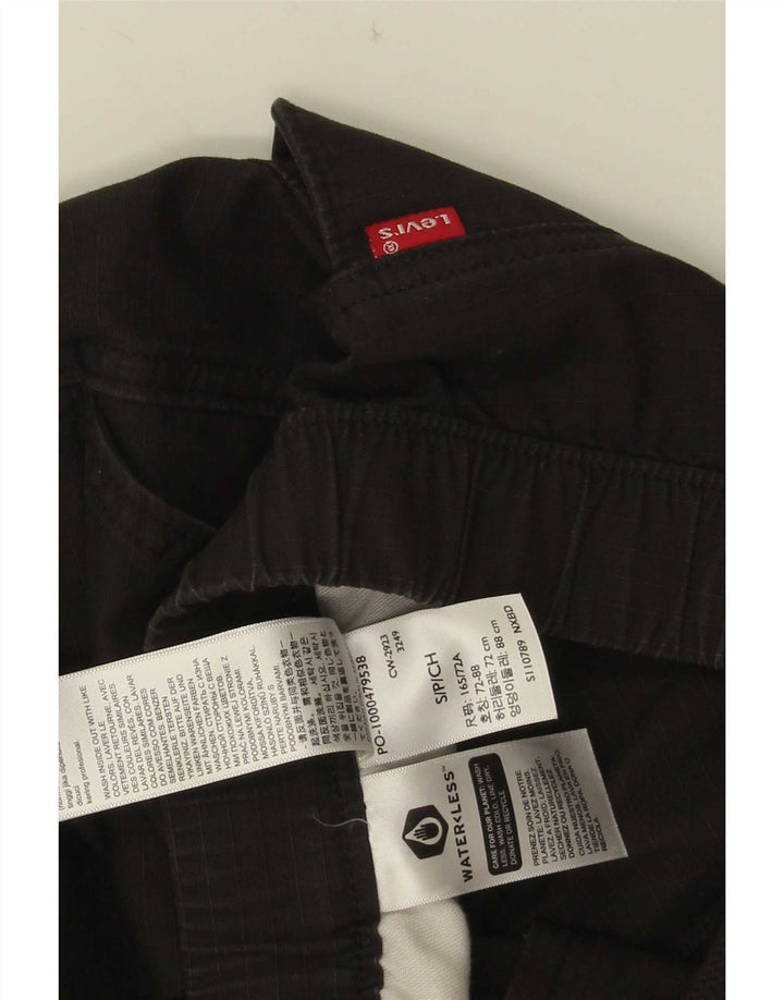 Levi's Mens Straight Cargo Trousers Small W28 L30 Black Cotton