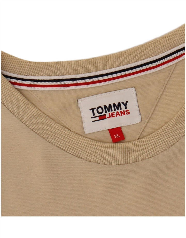 TOMMY HILFIGER Mens T-Shirt Top XL Beige