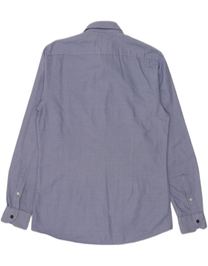 ZARA Mens Slim Fit Shirt Medium Blue Cotton