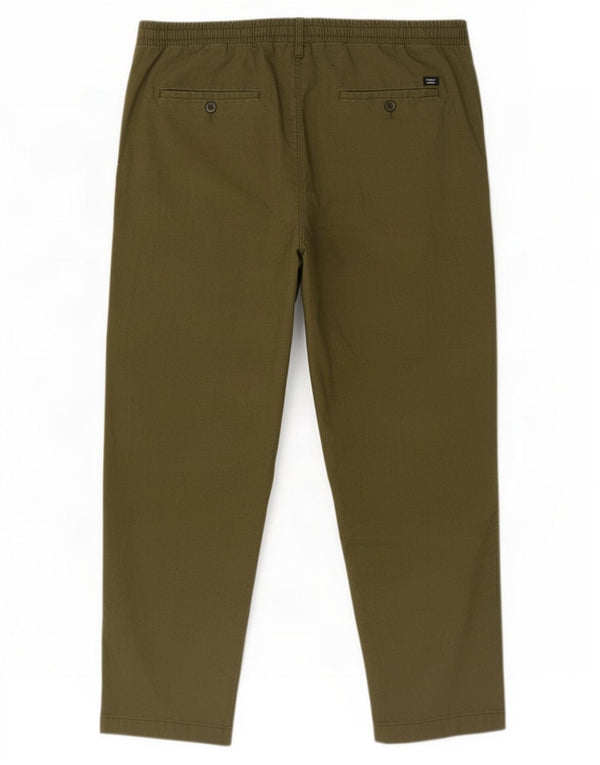 Superdry Herren gerade Chinohose XL W38 L27 Khaki Leinen