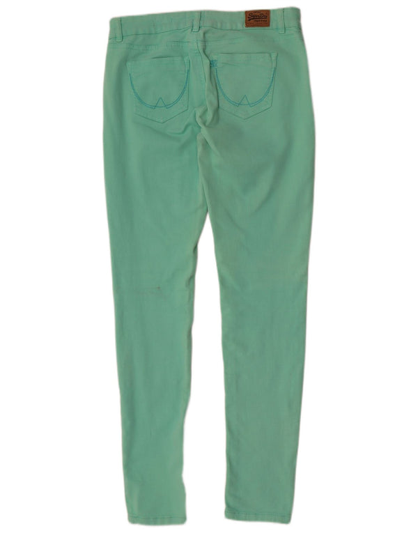 Calça casual super skinny feminina Superdry W30 L32 verde