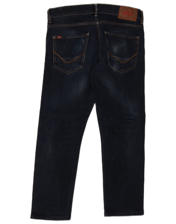 Rifle Herre Cropped Slim Jeans W32 L26 Marineblå Bomuld