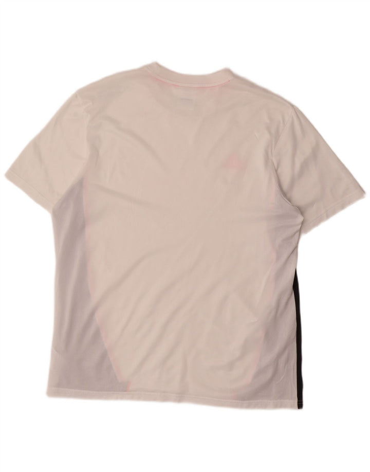 Adidas Mens Graphic T-Shirt Top Large White Colourblock Polyester