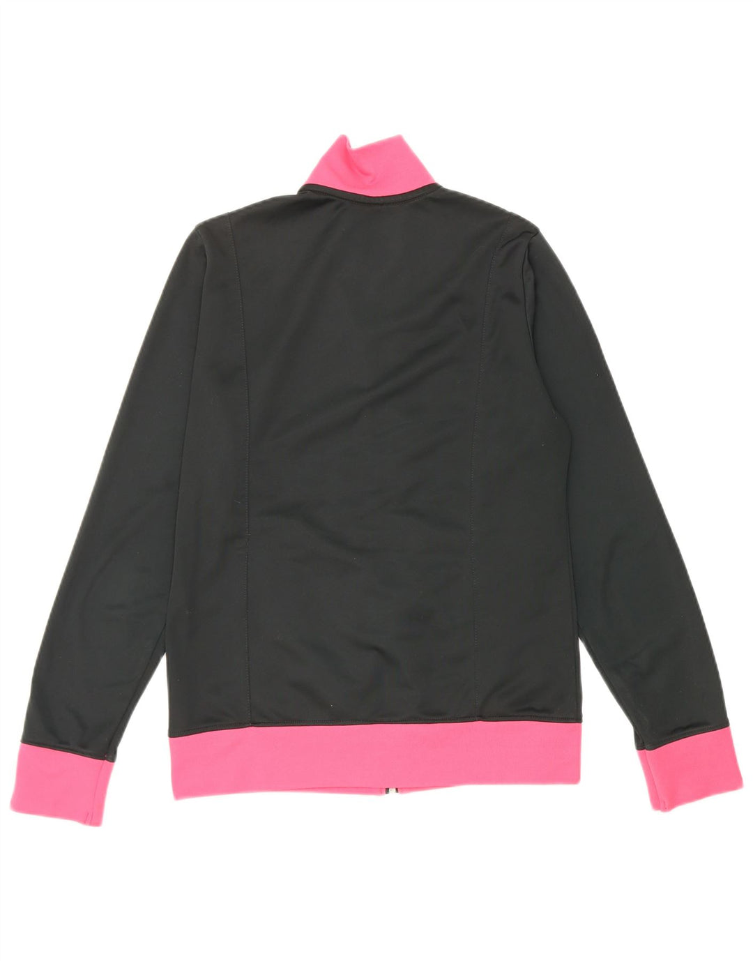 Lotto Womens Tracksuit Top Jacket UK 12 Medium Black Colourblock Polyester