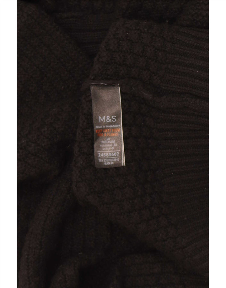 Pulover cardigan deschis pentru femei Marks & Spencer UK 12 Medium Negru