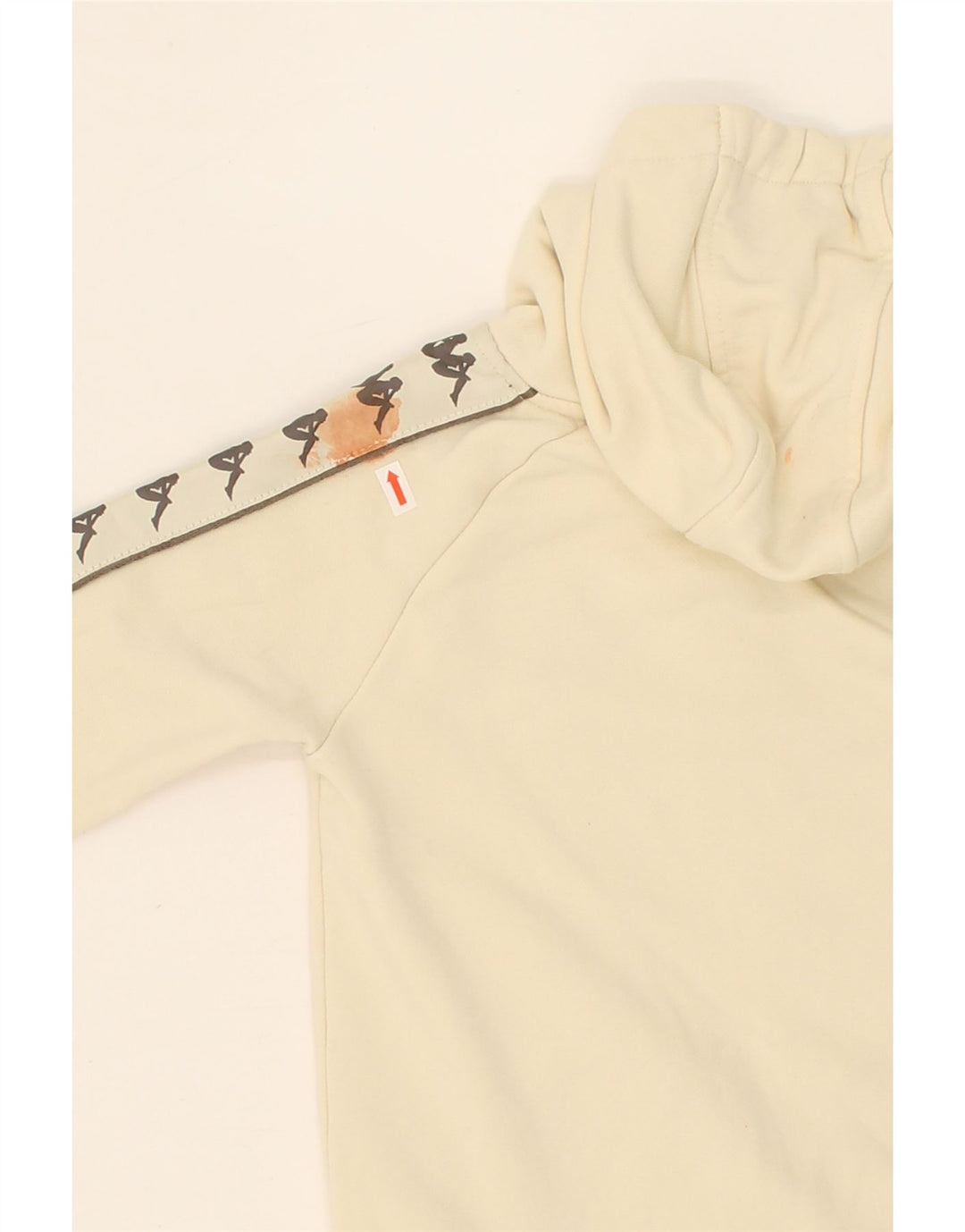 KAPPA Girls Zip Hoodie Sweater 7-8 Years Off White Cotton Vintage Kappa and Second-Hand Kappa from Messina Hembry 