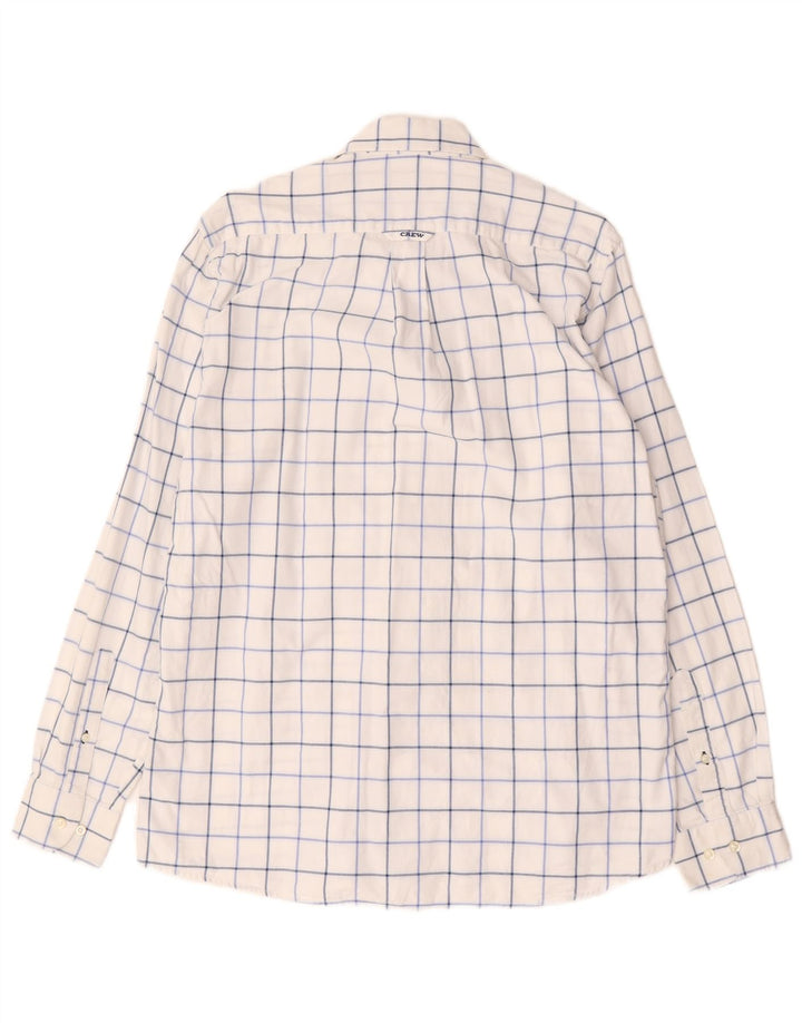 Crew Clothing Mens Shirt Large White Check Cotton