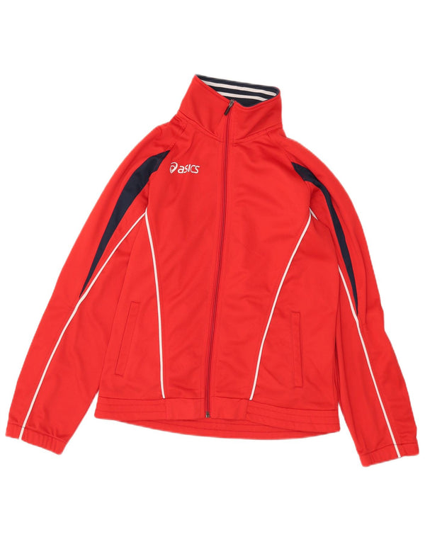 Giacca da ginnastica da donna Asics UK 8 Small Red Colourblock