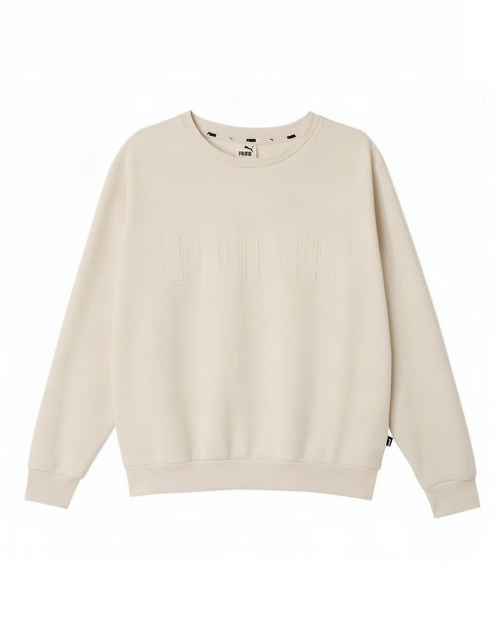 Puma Womens Graphic Sweatshirt Jumper UK 16 Large White Cotton
