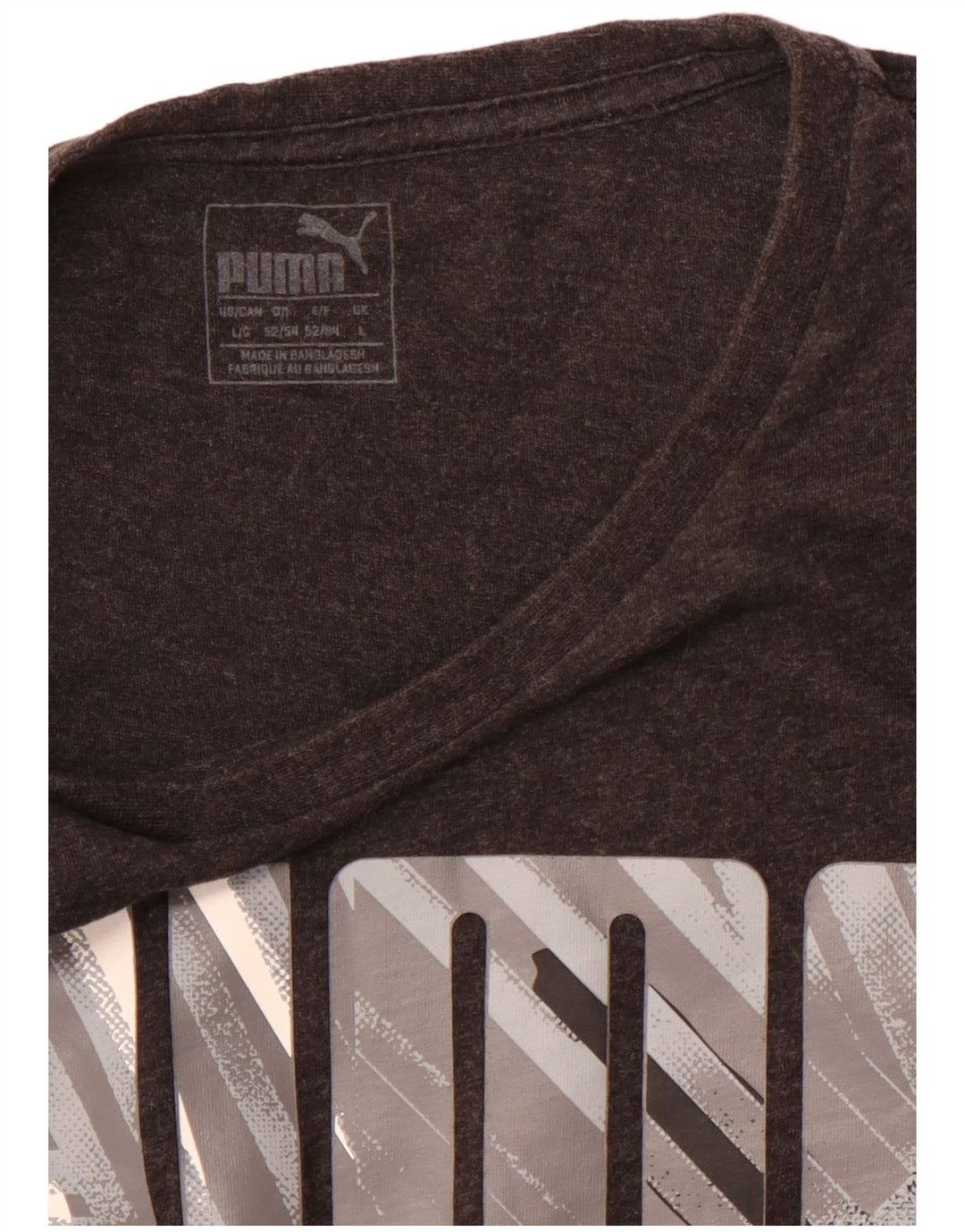 PUMA Grafisk T-shirt top til mænd, stor grå